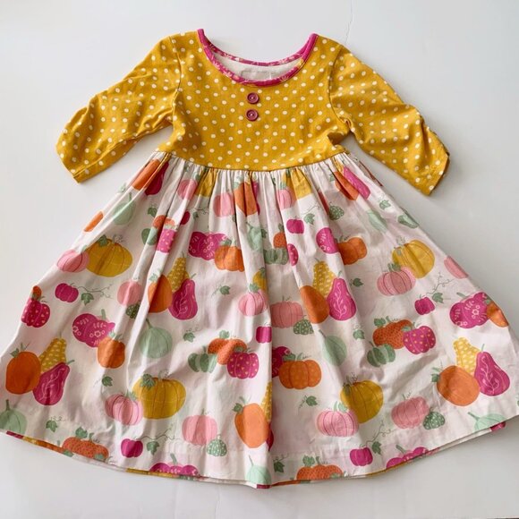 Eleanor Rose Girl Gourds & Pumpkins Heather Dress 6-7 years EUC - Picture 1 of 5
